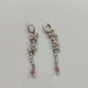 Classy vintage multi pastel color Drop Earrings